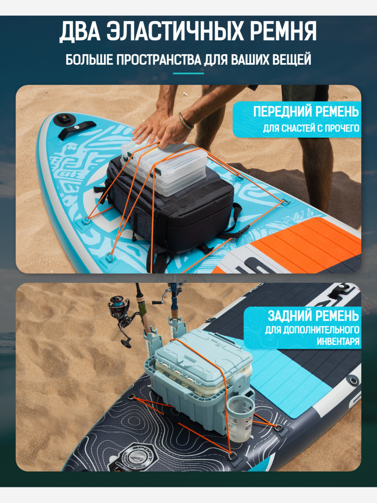 Надувная двухслойная SUP-доска SPORIT AIR CRUISER BLUE GREY PRO, 11'6" 351*86*15 см, сапборд