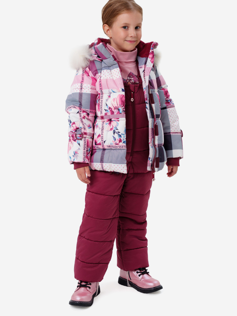 Комплект зимний для девочек: куртка, полукомбинезон PlayToday