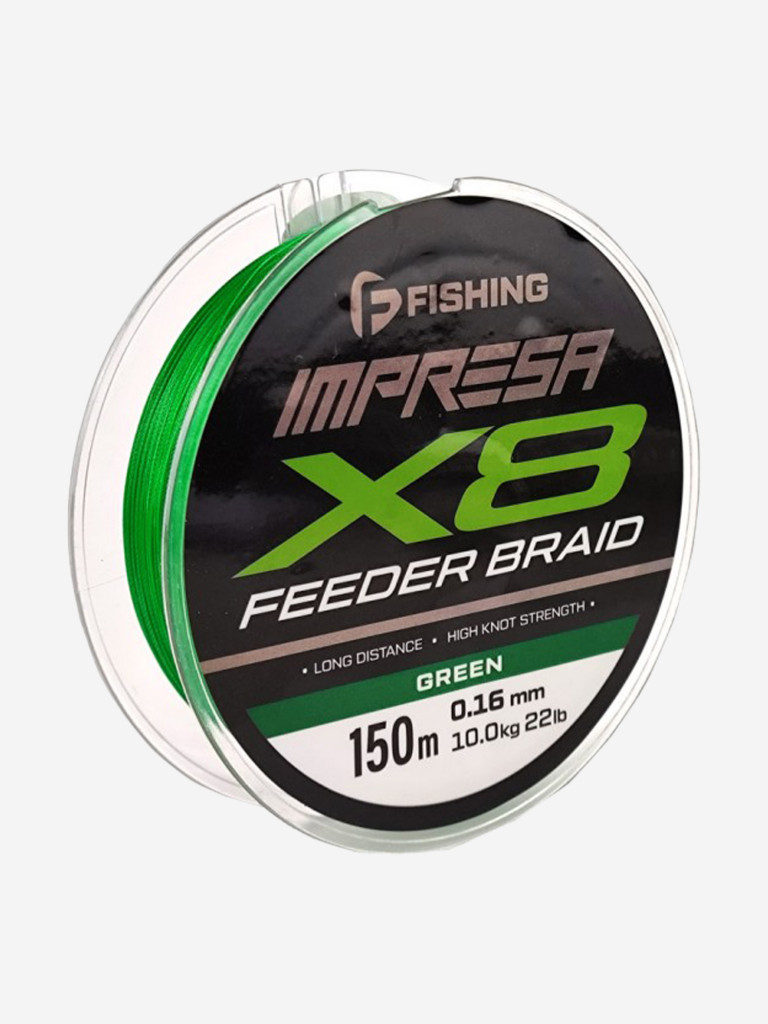 F-FISHING Шнур Impresa Braid PE X8 Feeder 150м Green 0,16мм 10кг