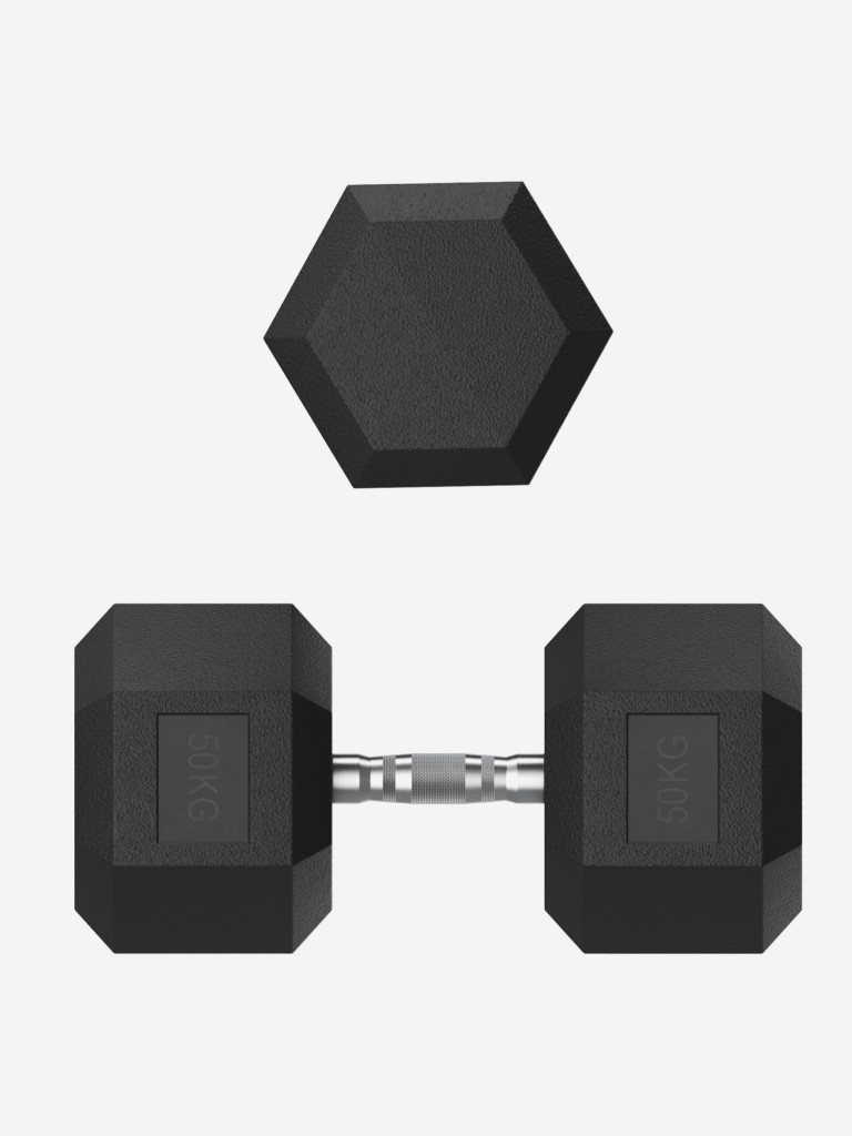 Гантель гексагональная UNIX Fit обрезиненная 50 кг