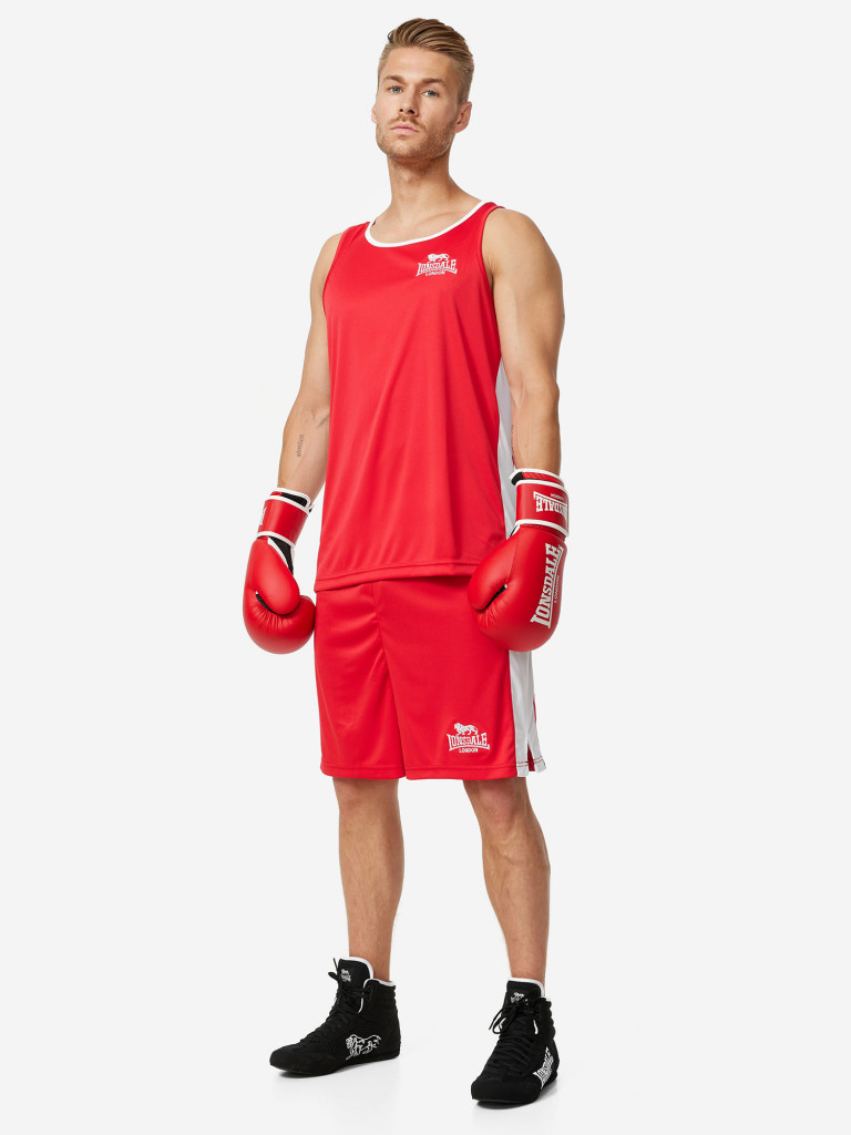 Шорты мужские LONSDALE Amateur boxing shorts Trunk Красный цвет — купить за  2625 руб. со скидкой 30 %, отзывы в интернет-магазине Спортмастер