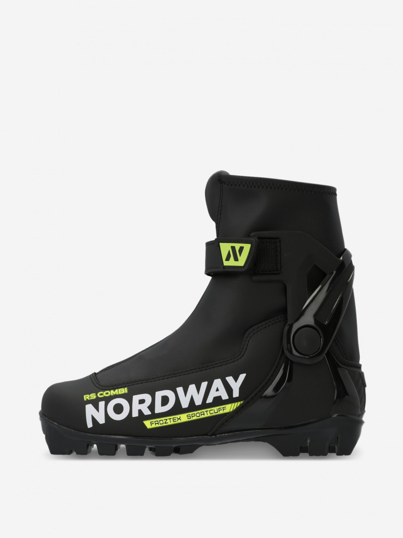 фото Ботинки для беговых лыж детские nordway rs combi nnn, черный