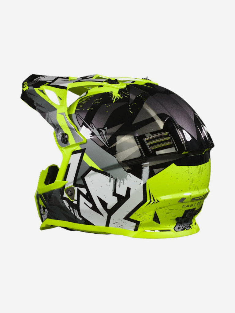Мотошлем MX437 FAST ALPHA LS2 (желтый глянцевый)