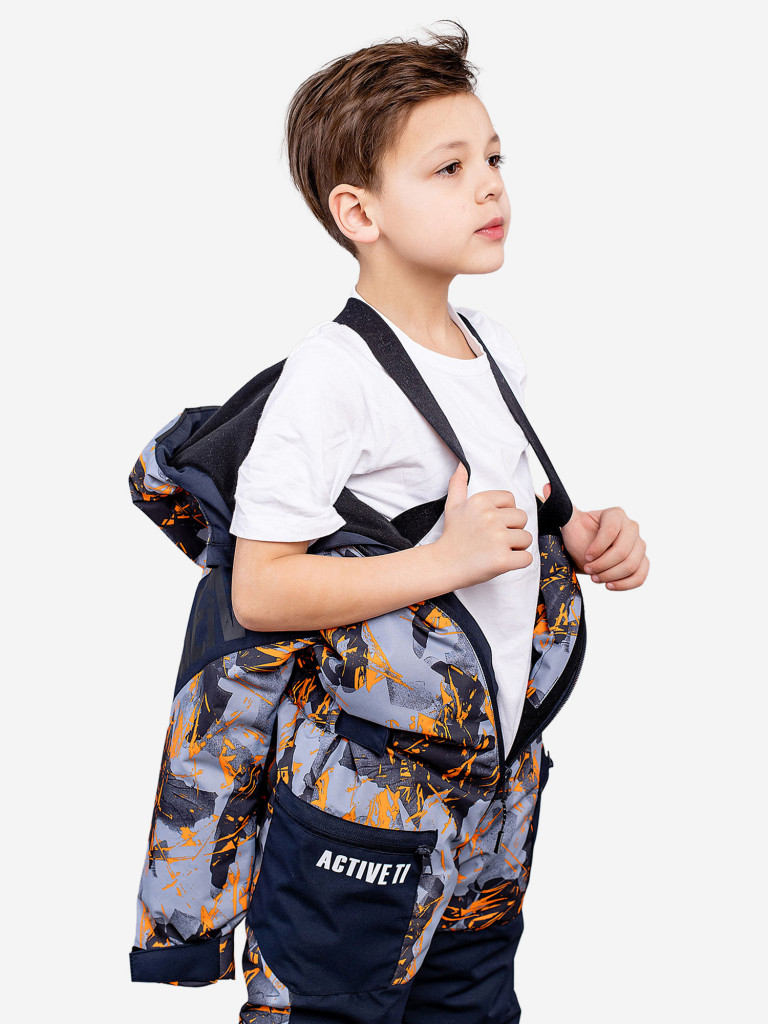 Комбинезон утепленный для мальчика batik Идар сине-оранжевый