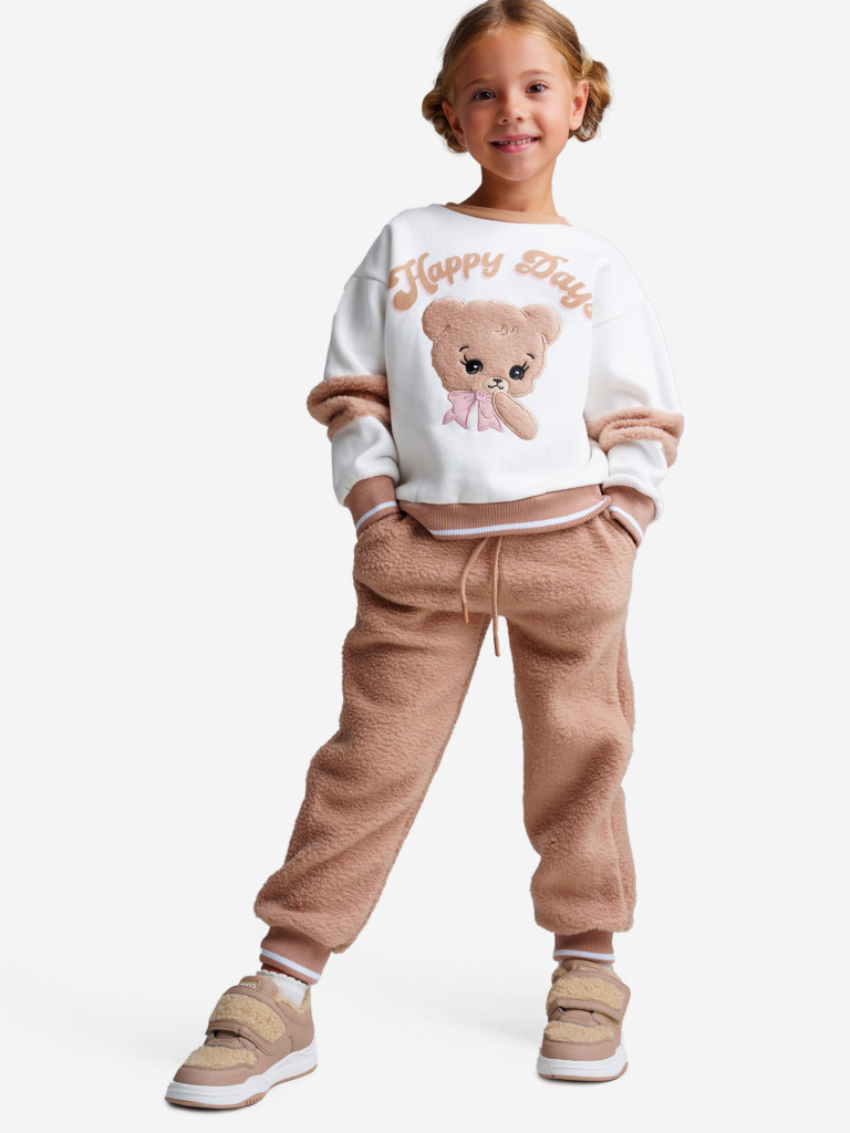 Комплект для девочки: толстовка, брюки PlayToday