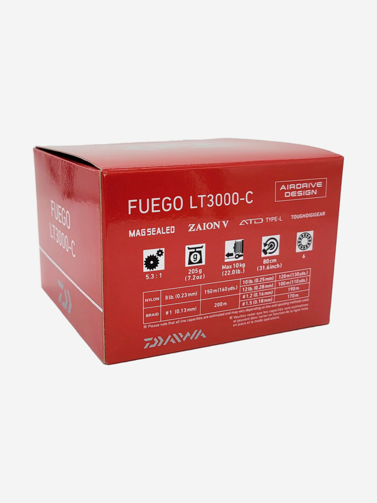 Катушка для спиннинга Daiwa 23 FUEGO LT 5000-C, катушка для удочки с передним фрикционом
