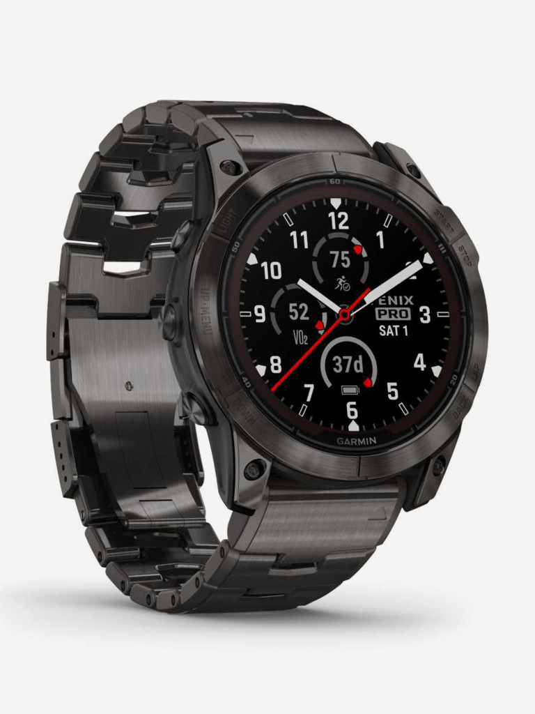 Спортивные часы Garmin Fenix 7X Pro Saph Sol Crbn Gry Ti w/Crbn Gry Mtl Bnd (010-02778-30G)