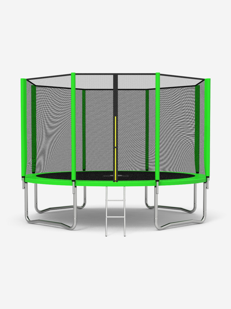 Батут детский каркасный JUMPY JUMP с защитной сеткой диаметр 366 см зеленый
