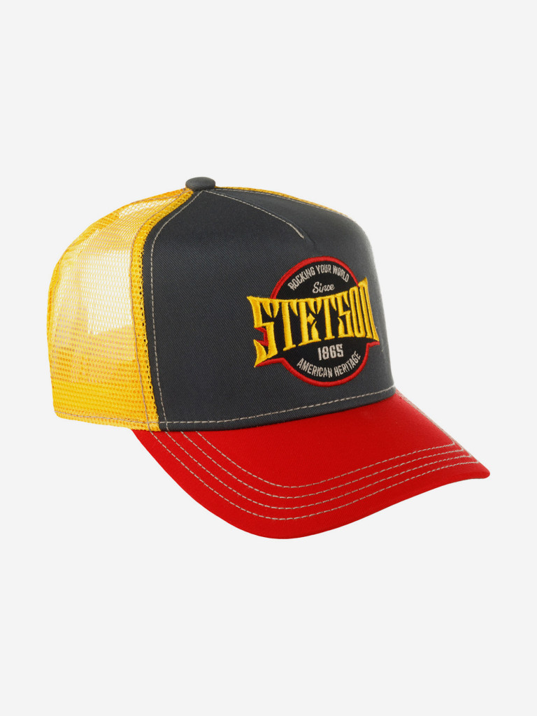 Бейсболка с сеточкой STETSON 7761159 TRUCKER CAP ROCKING YOUR WORLD (оранжевый)