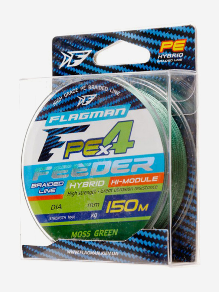 Шнур FLAGMAN PE Hybrid F4 Feeder 150м Moss Green 0.19мм 10.5кг
