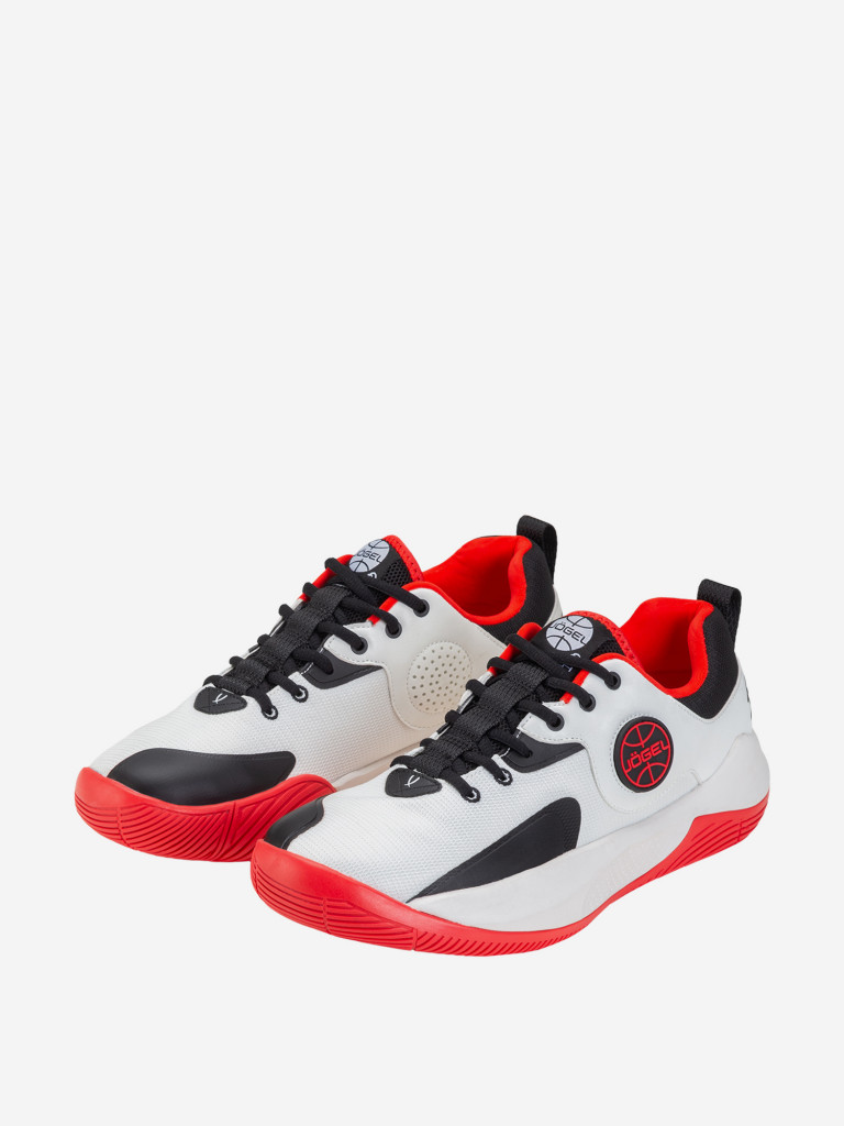 Кроссовки баскетбольные Jogel Launch LOW, цвет белый/красный/черный