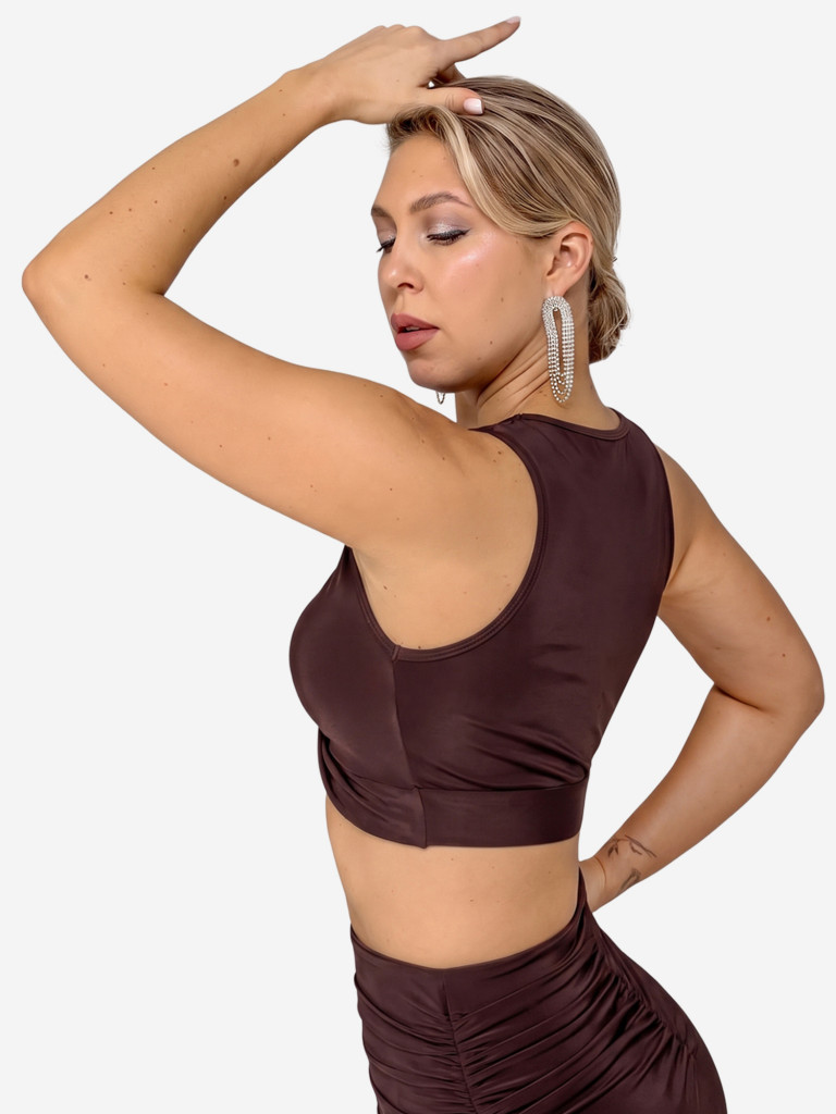 Топ спортивный для бальных танцев MERIDA BROWN