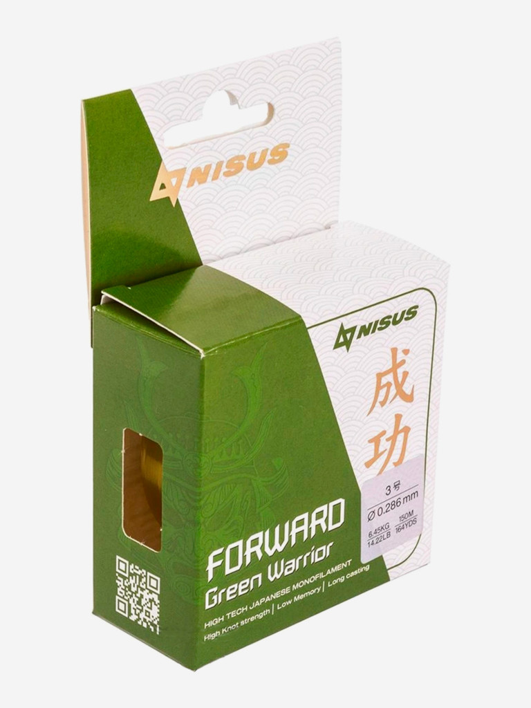 Леска для рыбалки Nisus FORWARD Green Warrior Nylon 0,286мм, 150м, 6,45кг, оливковый