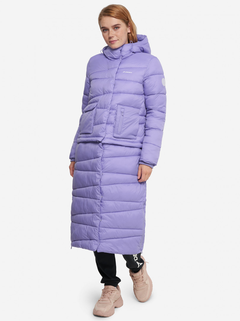 фото Пальто утепленное женское demix, фиолетовый