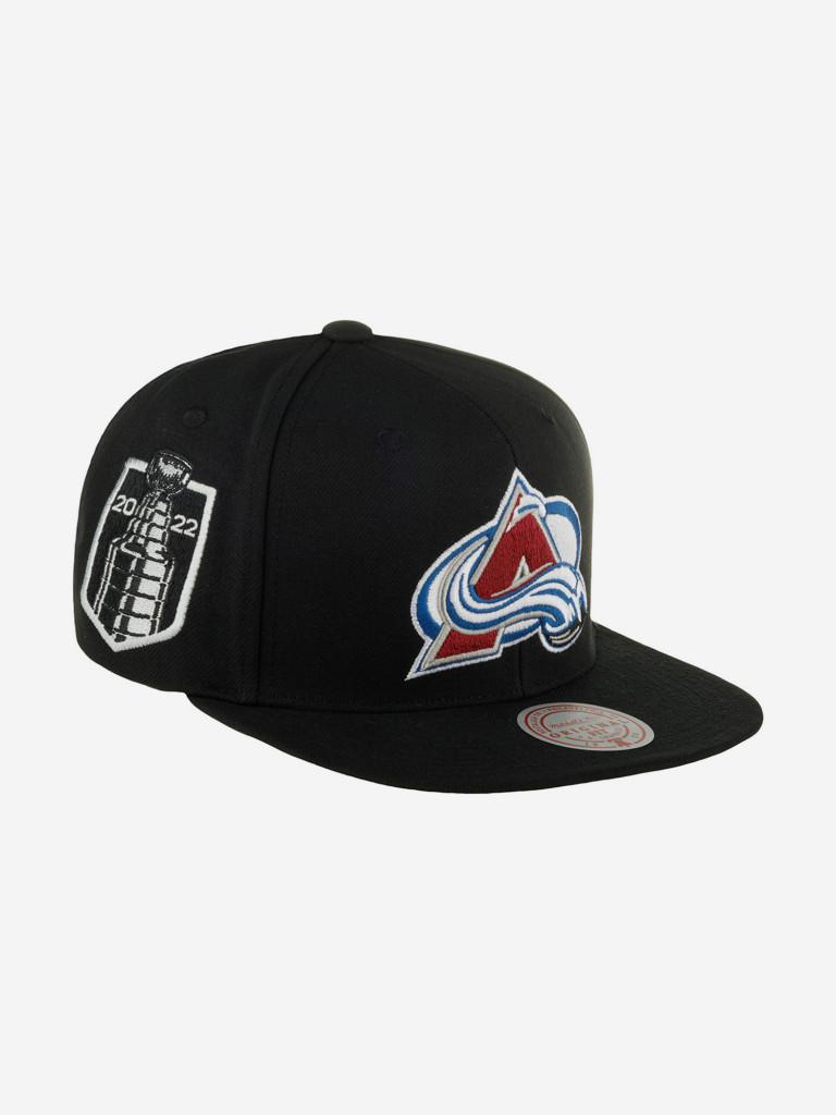 Бейсболка с прямым козырьком MITCHELL NESS HHSS6743-CAVYYPPPBLCK Colorado Avalanche NHL (черный)