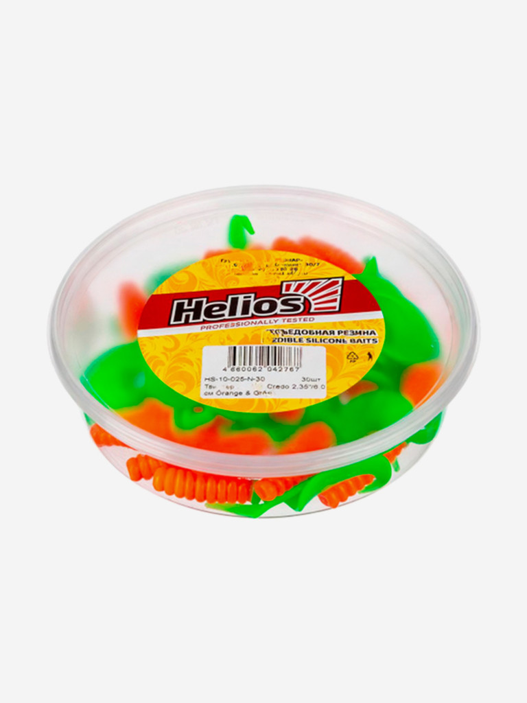 Мягкая приманка Helios Credo, 2,35'' / 6 см, Orange & Green, 30 шт (HS-10-025-N-30)