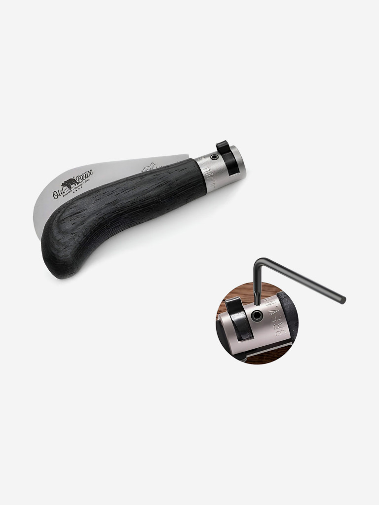 Нож складной Old Bear Pruning садовый изогнутый, клинок 70 мм, размер S, сталь, дерево