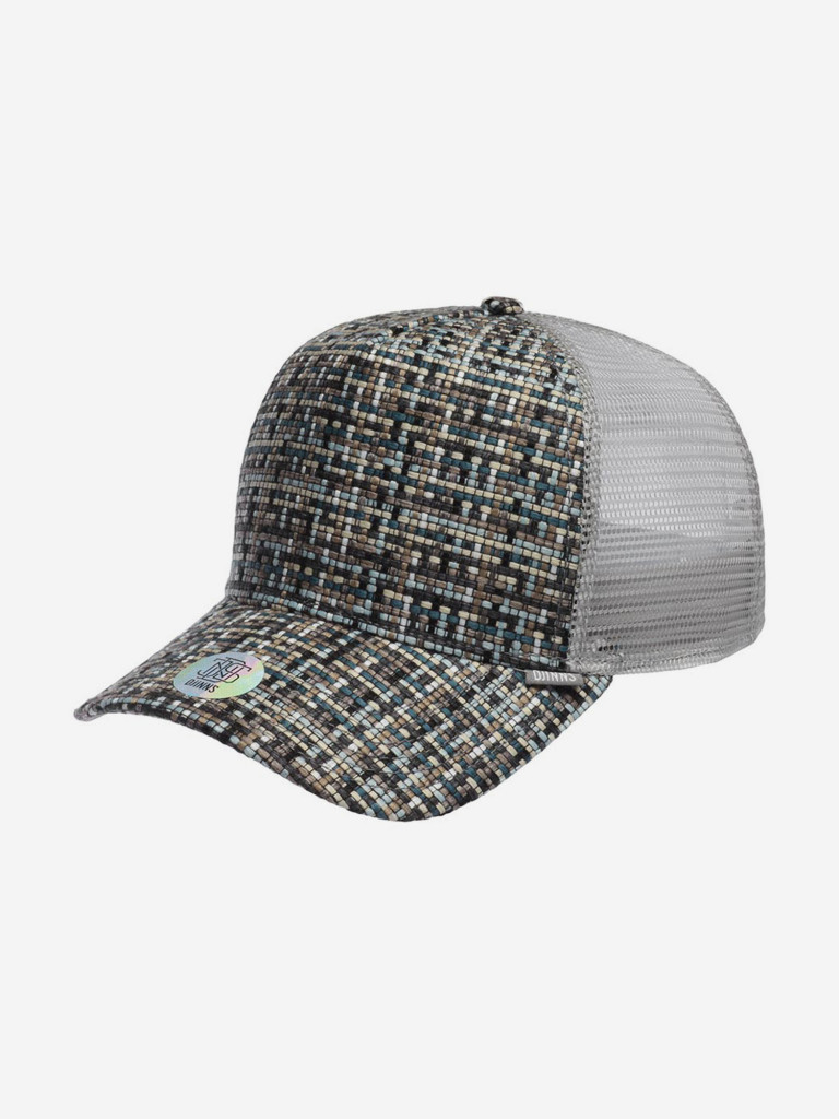 Бейсболка с сеточкой DJINNS HFT Bubble Tweed (серый)