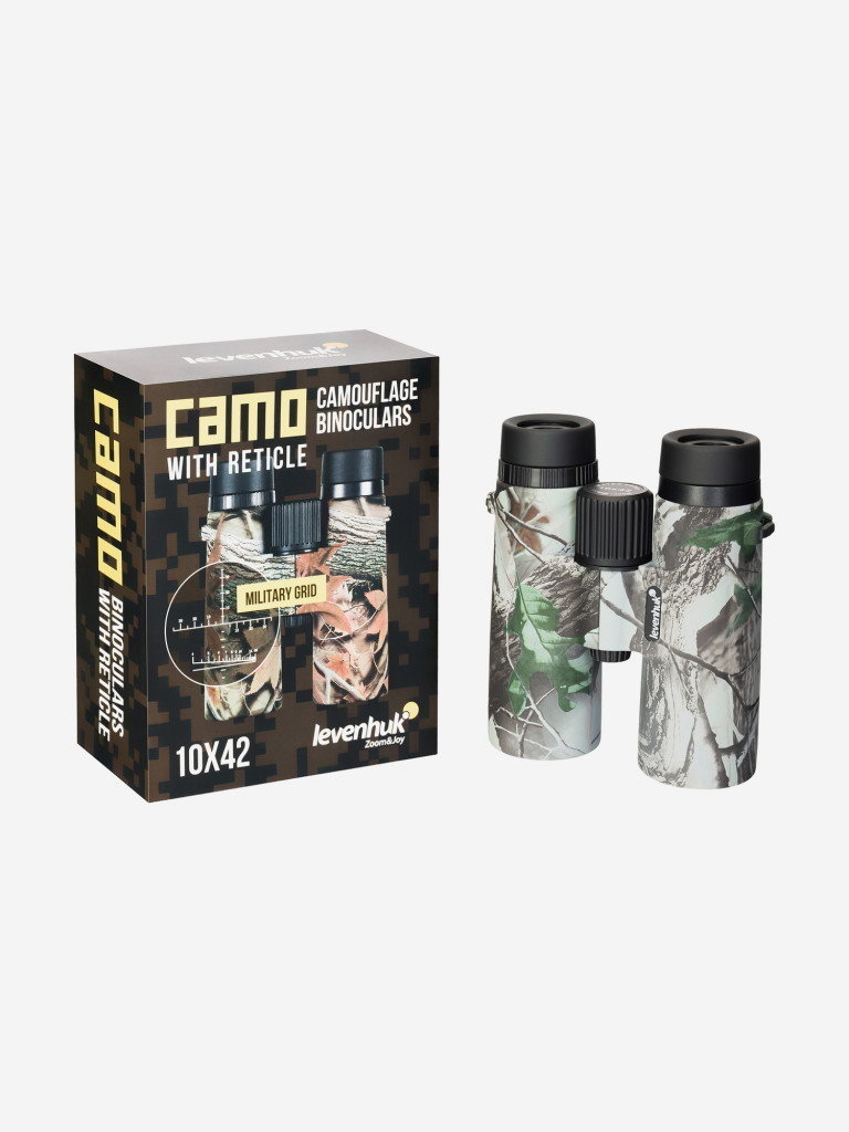 Бинокль Levenhuk Camo Moss 10x42 с сеткой