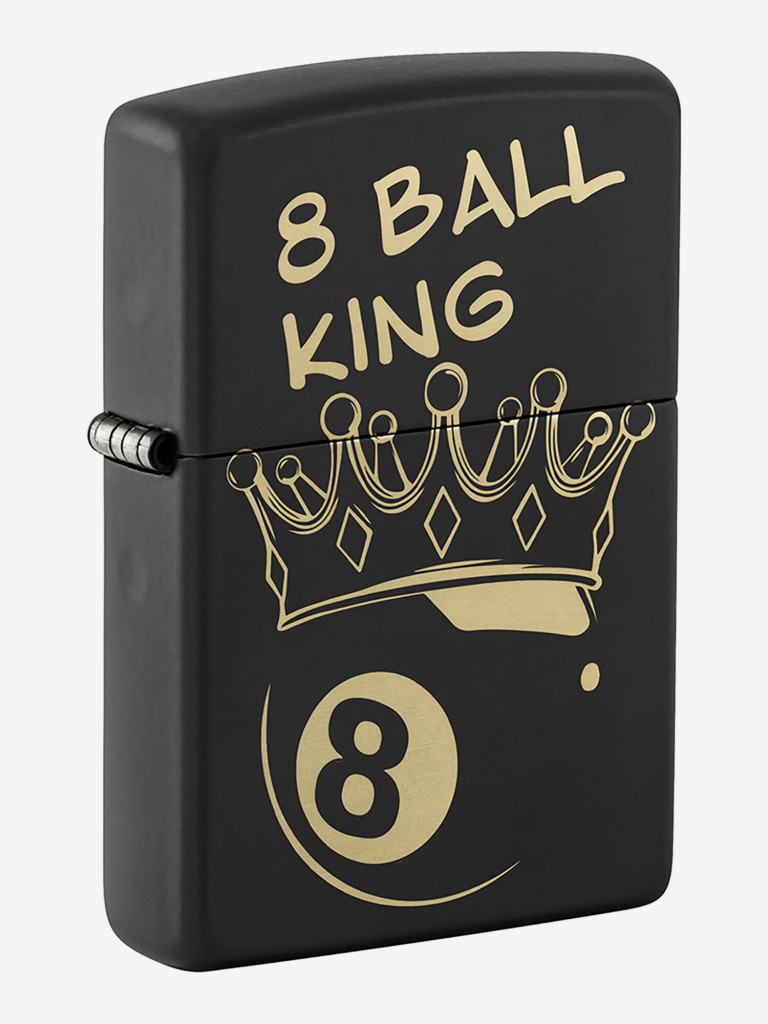 Зажигалка бензиновая ветроустойчивая Zippo Billiards Champion Design Black Matte