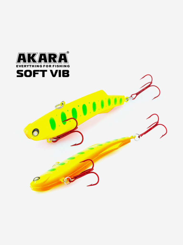 Воблер ратлин Akara Soft Vib 55мм 9г A144 виб зимний на щуку, судака