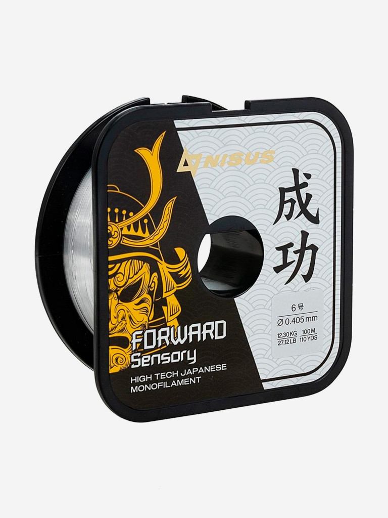 Леска для рыбалки Nisus FORWARD Sensory Nylon 0,405мм, 100м, 12,3кг, прозрачный