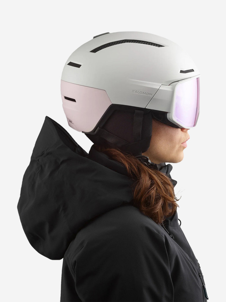 Горнолыжный шлем с визором Salomon Driver Pro Sigma Серо-Фиолетовый Cat. 2