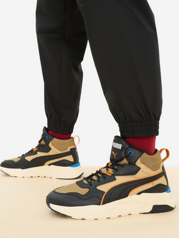 Кроссовки мужские PUMA Trinity Lite Mid черный/песочный/белый цвет — купить за 10999 руб., отзывы в интернет-магазине Спортмастер