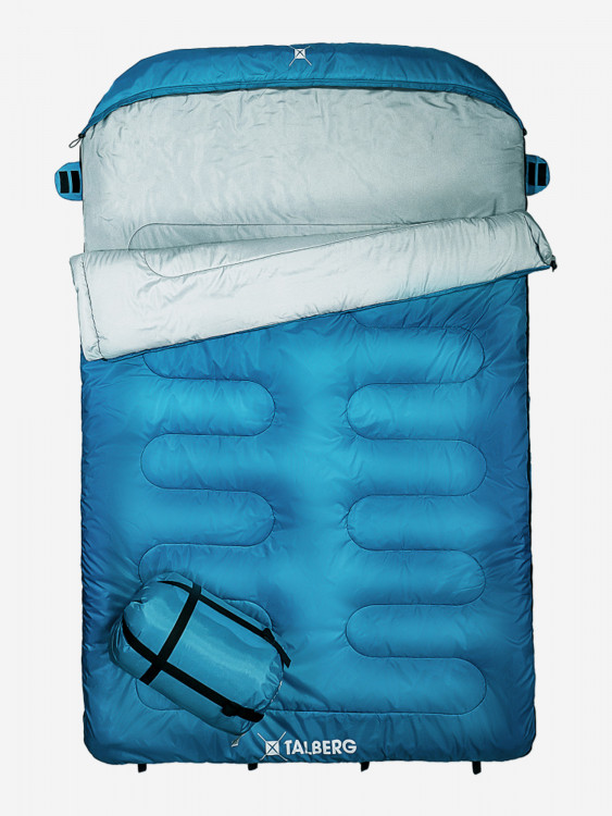 Двехместный спальный мешок AOSTA DOUBLE 0°C, голубой