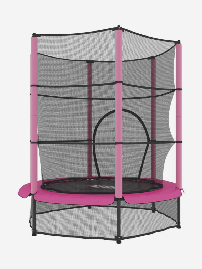 Батут каркасный для детей UNIX Line Kids 4,6 ft Pink, общий диаметр 140 см, до 50 кг