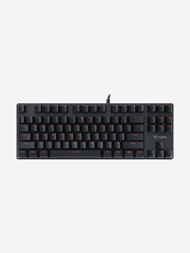 RAPOO Игровая механическая клавиатура проводная V500ALLOY, цвет - черный (12828)