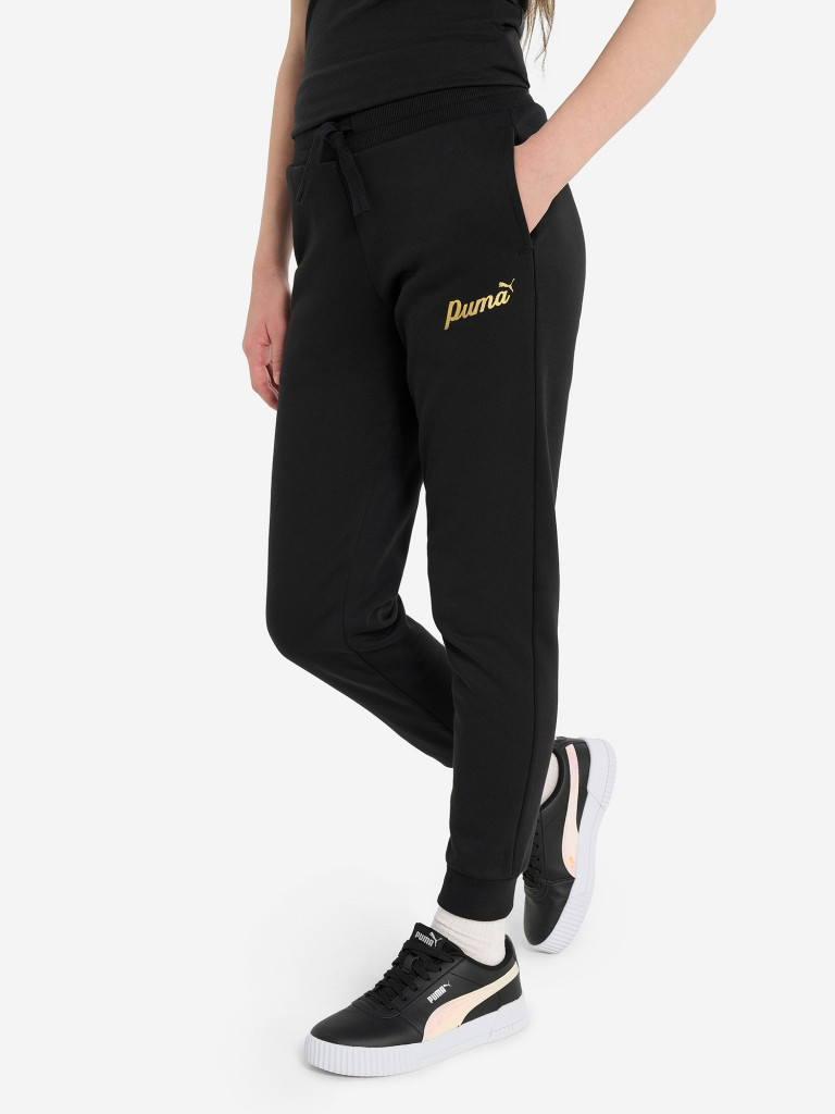 Брюки для девочек PUMA ESS+ Script Metallic