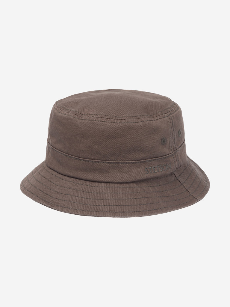 Панама STETSON 1811110 BUCKET COTTON TWILL (коричневый)