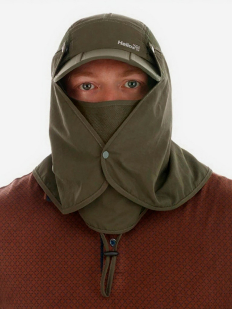 Бейсболка с защитой шеи и лица Helios для рыбалки и охоты