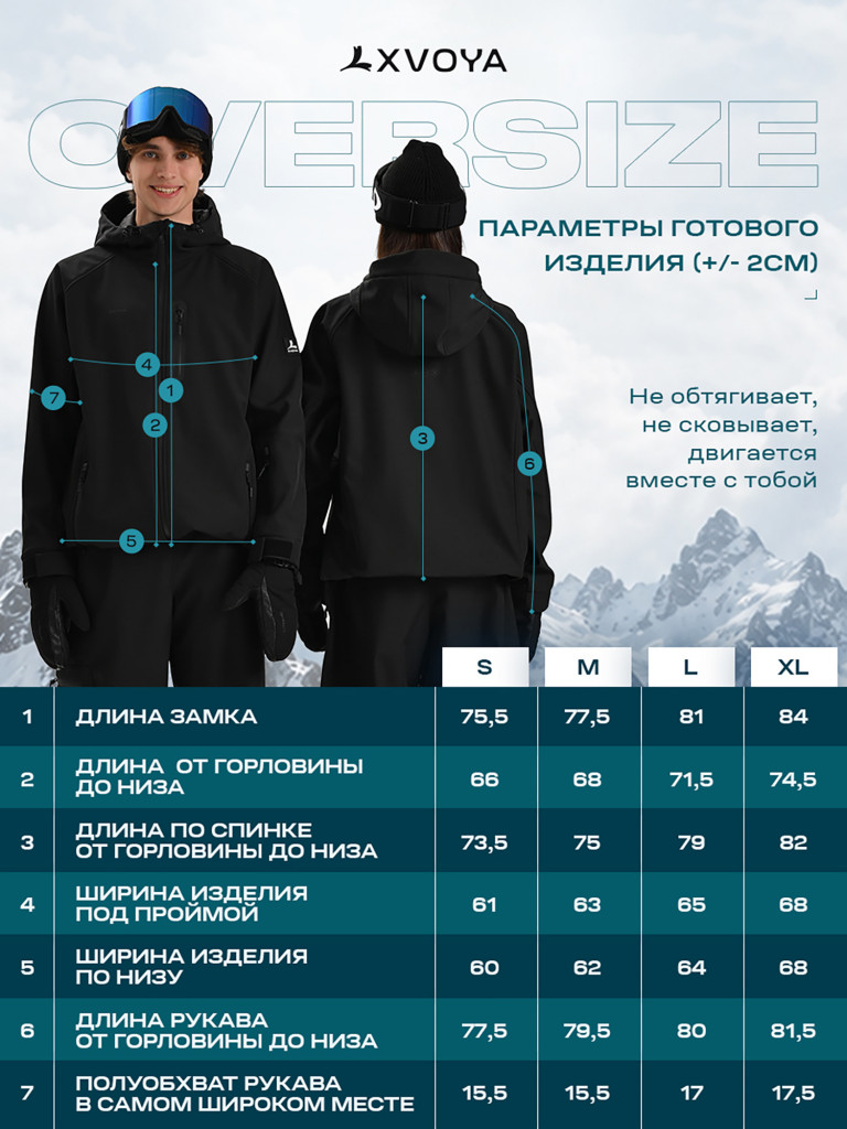 Куртка горнолыжная XVOYA BASE 2.0 черная