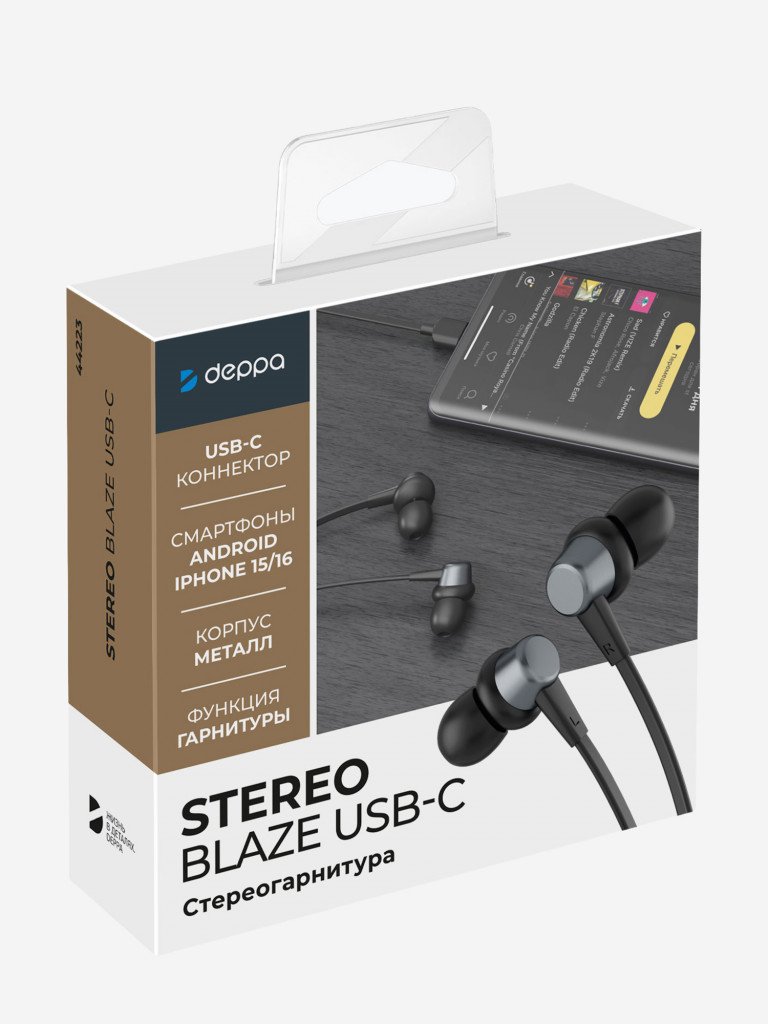 Стереогарнитура Stereo Blaze Type-C, 1.2 метра