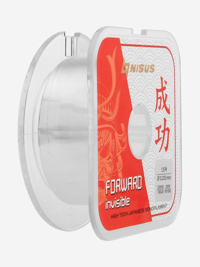 Леска для рыбалки Nisus FORWARD Invisible Nylon 0,203мм, 100м, 3,55кг, прозрачный