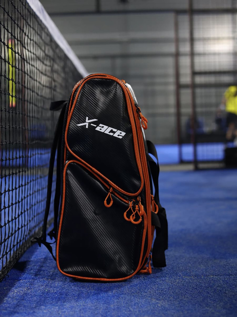 Спортивный рюкзак для падел-тенниса, черно-оранжевый