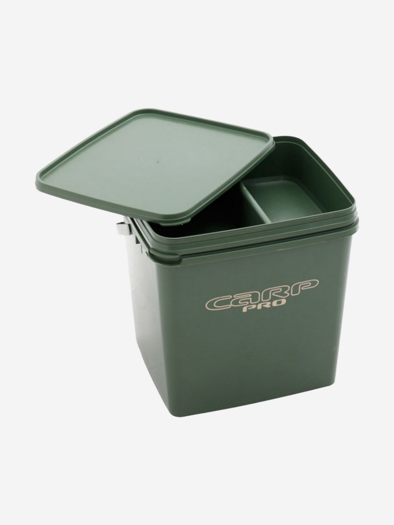 Ведро с лотком и крышкой прямоугольное пластиковое CARP PRO 10л