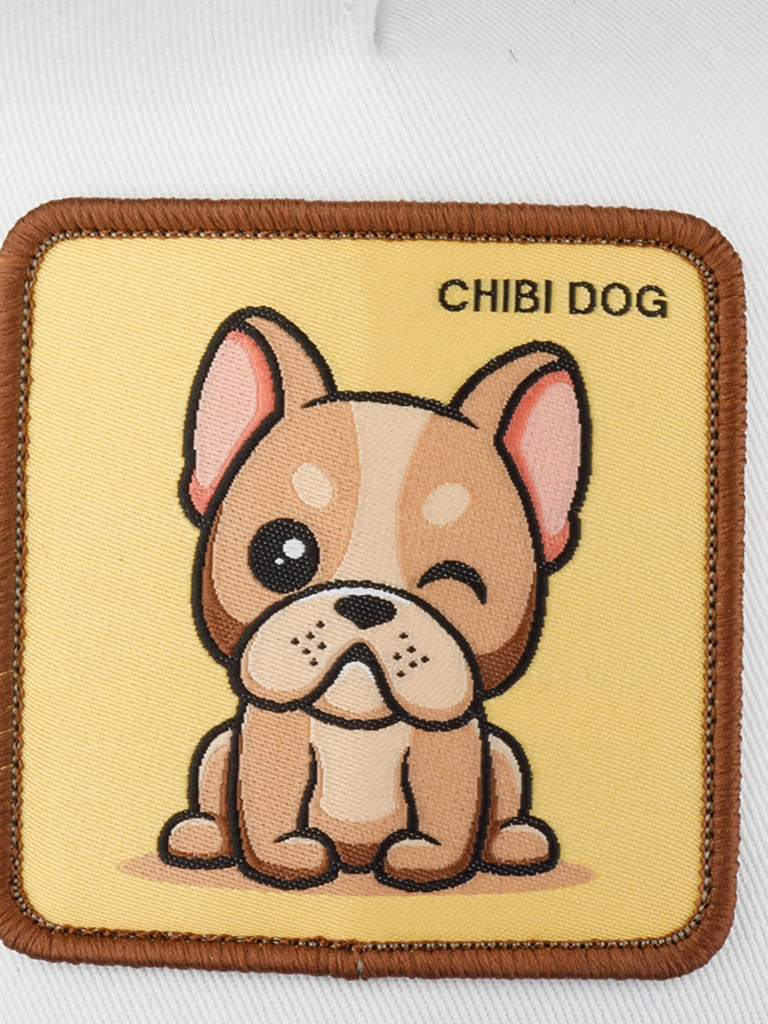 Бейсболка с сеточкой CAPSLAB CL4/1/CT/CHI Premium Chibi dog (белый)