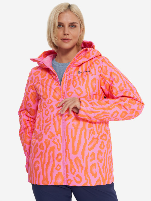 Куртка утепленная женская Glissade арт. 138466 оранжевый/розовый цвет — купить за 6999 руб., отзывы в интернет-магазине Спортмастер