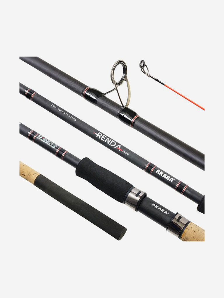 Удилище фидерное штекерное угольное 3 колена Akara Renda Feeder TX-20 (40-80-120) 3,6 м