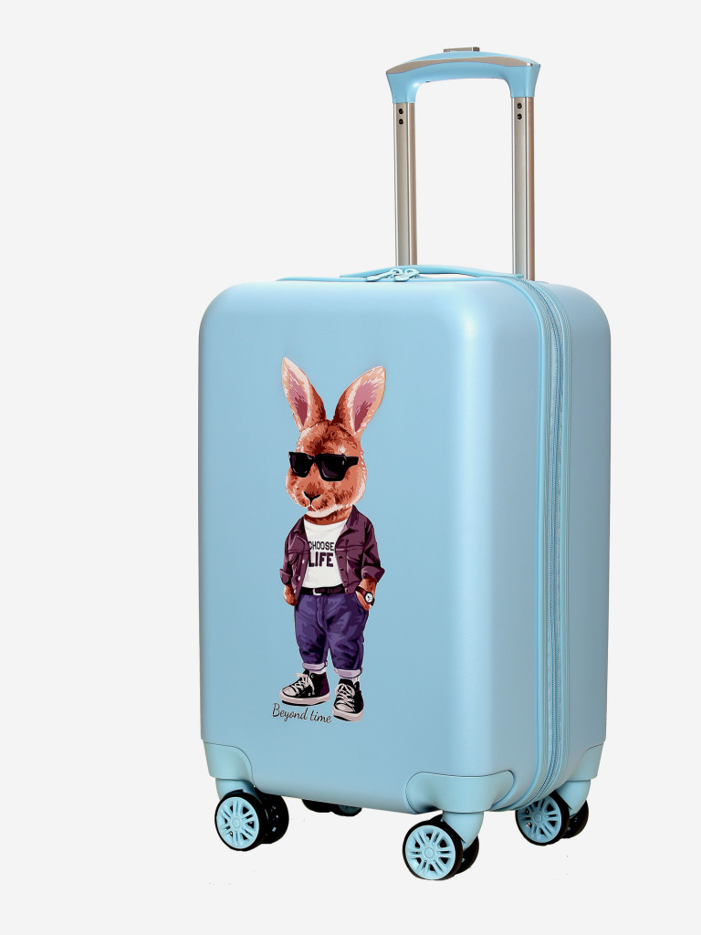 Чемодан детский BEYOND TIME G221 Модный кролик голубой