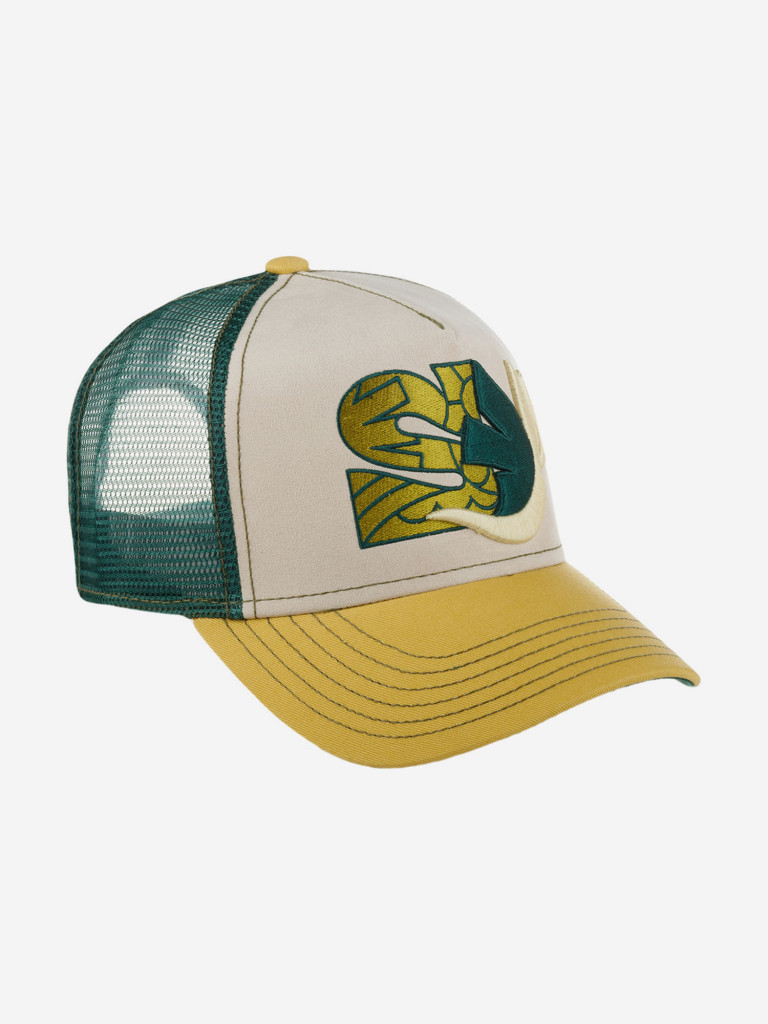 Бейсболка с сеточкой STETSON 7766105 TRUCKER CAP PLANTY S STETSON X THE FEEBLES (оливковый)