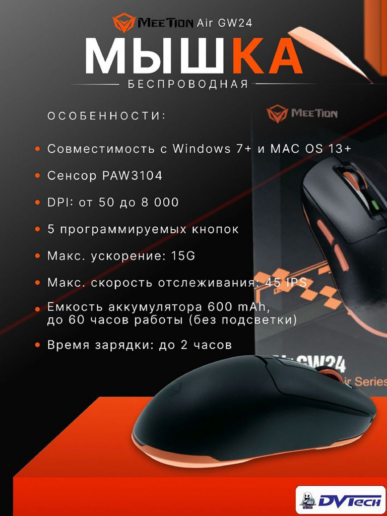 Игровая мышь MEETION GW24