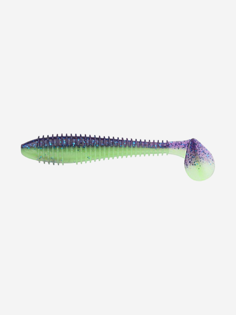 Силиконовые приманки для рыбалки Keitech Swing Impact FAT 3.3 PAL# 06 Violet Lime Belly
