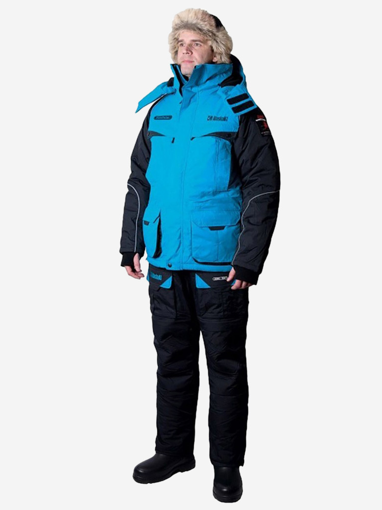 Костюм зимний Alaskan New Polar M синий/черный (куртка+полукомбинезон) для рыбалки и охоты