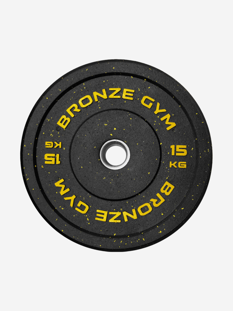 Диск для штанги бамперный BRONZE GYM 15 кг