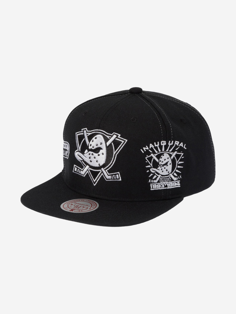 Бейсболка с прямым козырьком MITCHELL NESS HS12816-ADUBLCK Anaheim Ducks NHL