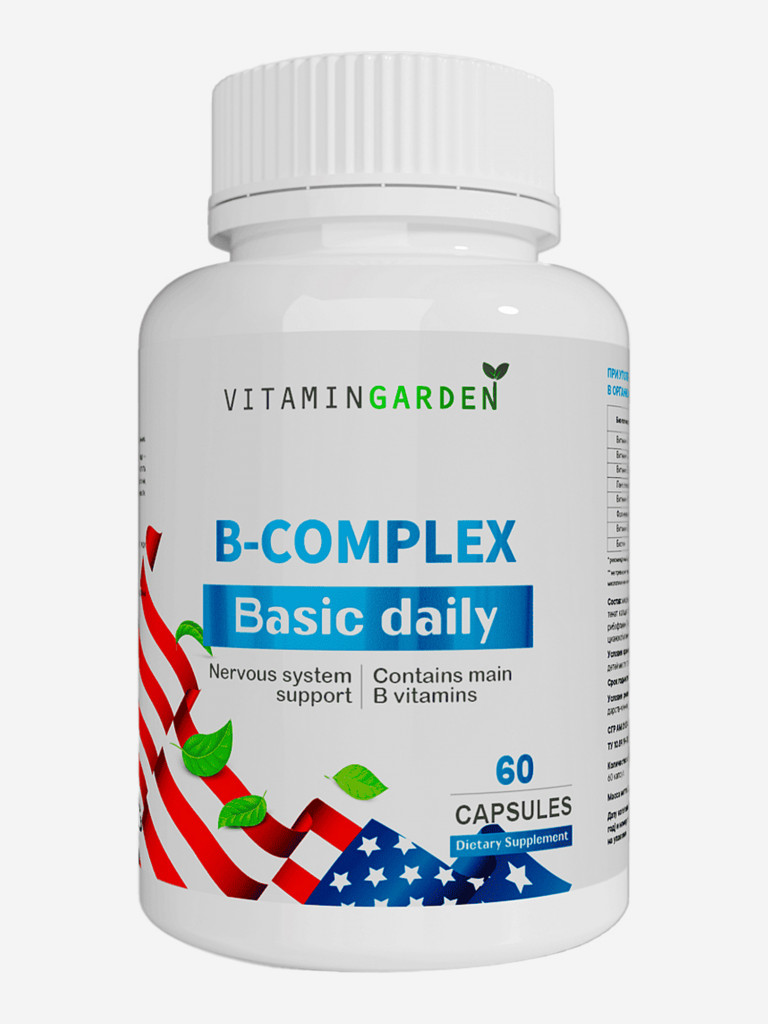 Витамины группы В VITAMIN GARDEN BASIC DAILY, 60 капсул